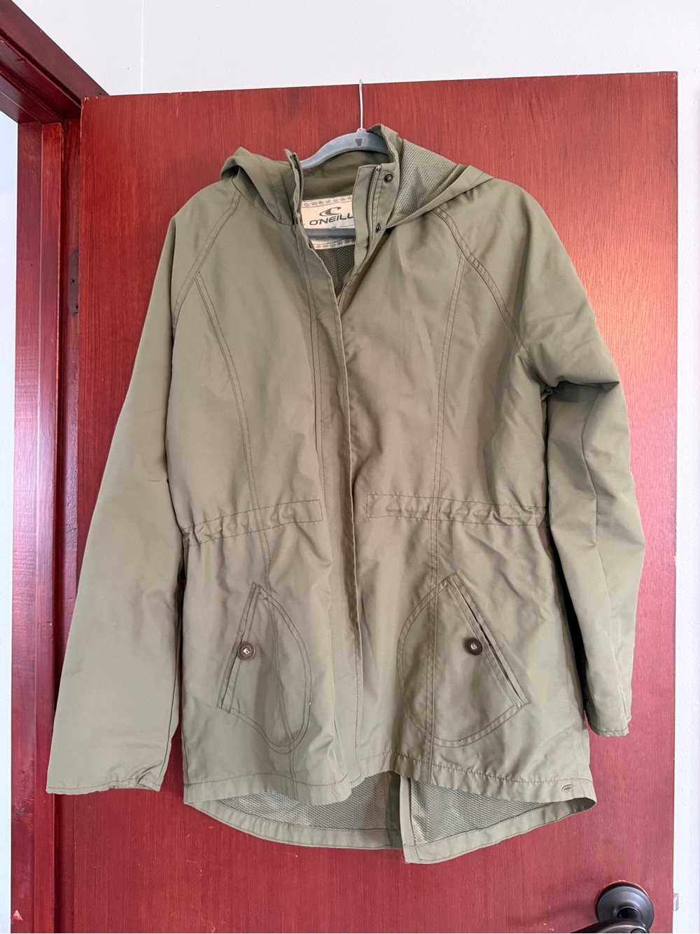 O'Neill Olive Green Lined Jacket with Hood